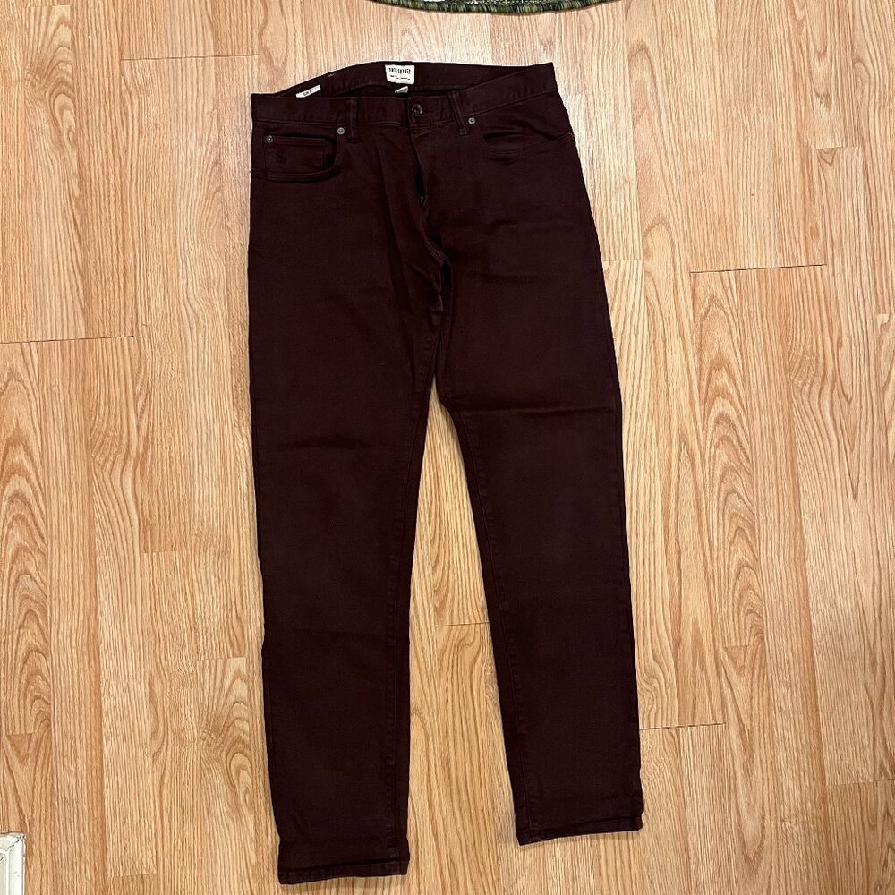 Todd Snyder Slim Fit 5 Pocket Chinos, Dark Wine